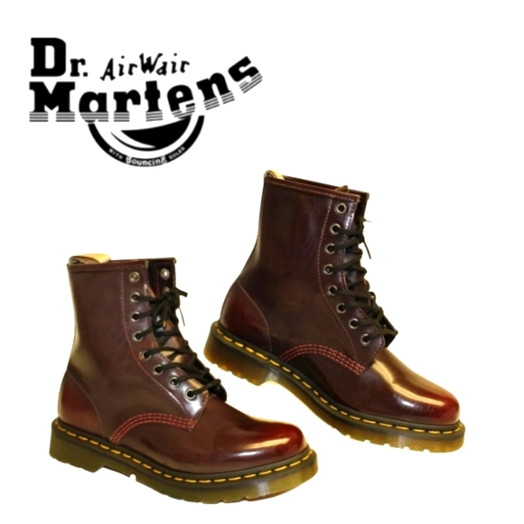 Dr. Martens Shoes - NWT Dr. Martens 1460 Lace Up Vegan 7 Cherry Red Combat Boots